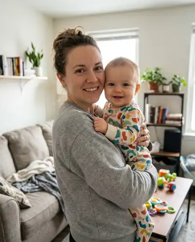 Mom and baby, original photo