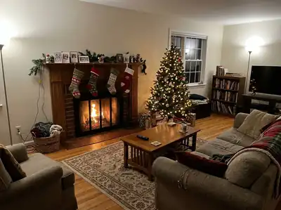 Fireplace room photo before