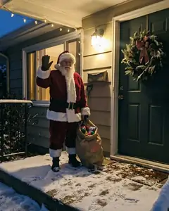 Santa Waving at the Door example