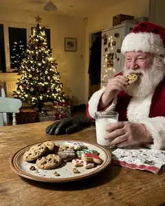 Santa Eating Cookies example